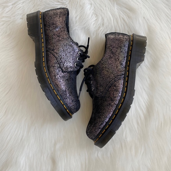 Dr. Martens 1461 Metallic Leather Oxford Shoes - Picture 3 of 8